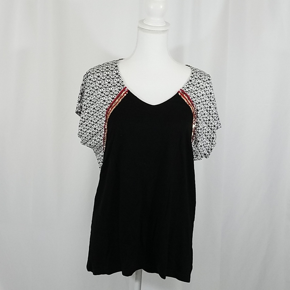 Chico's Embellished SS Top 2/L Nwt